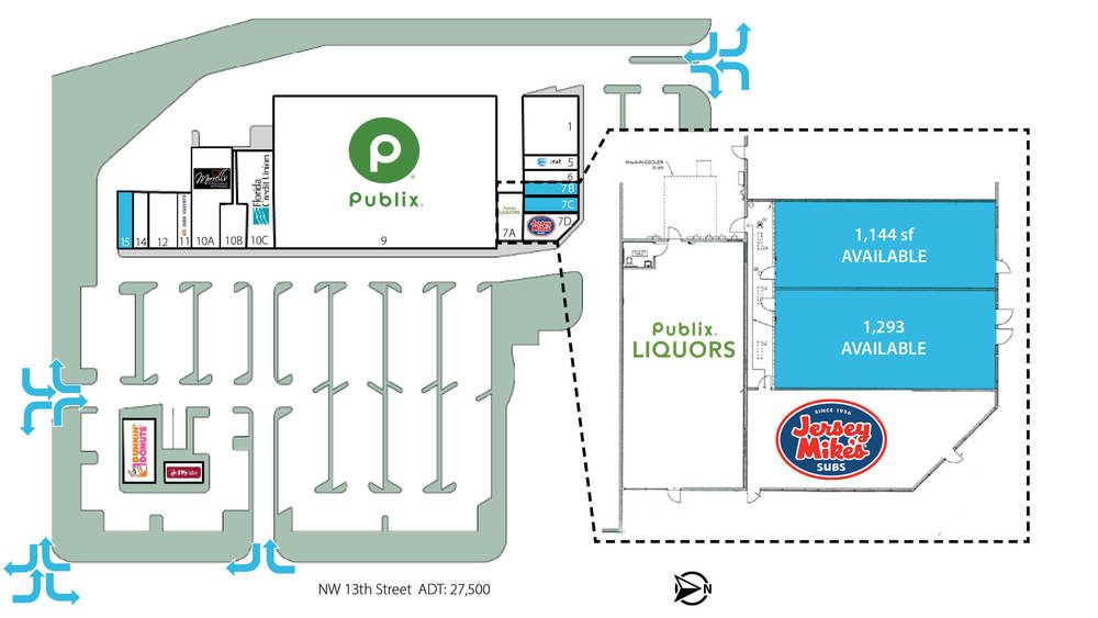 The Exchange Retail Community Center: 3720 NW 13th St, Gainesville, FL 32609